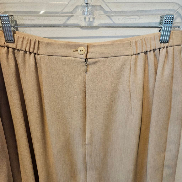 Women's Laura Henson Vintage 80s Beige Skirt Suit Set Size 12 - Picture 9 of 9